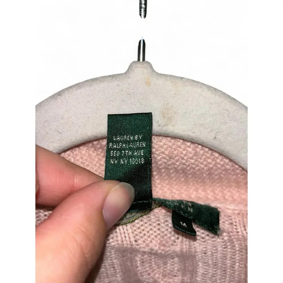 Ralph Lauren Women's Sweater Open Cardigan Size Medium Pink Silk/Cashmere - Picture 3 of 10